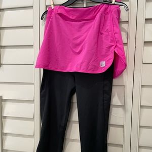 Skirt sports running skirt and capri leggings medium
